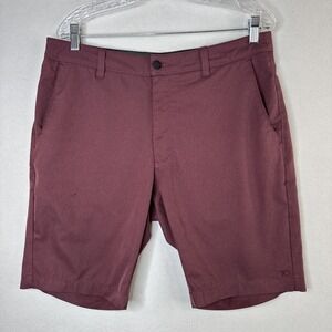 7 Diamonds Venture Performance Golf Shorts Maroon 33 Stretch